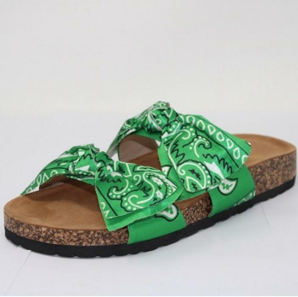 Bandana Bow Tie Slippers
